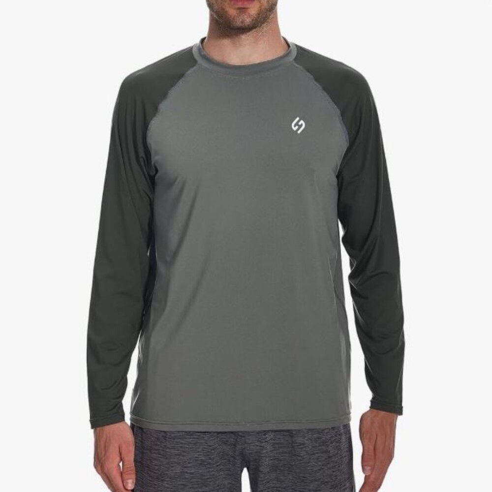 Hodo Sports Men's NEW Swim Shirt Pullover Long Sleeve Gray, Dark Gray NWT XL